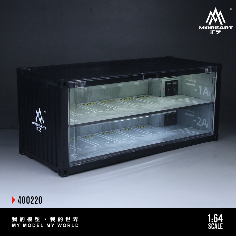 MOREART MODEL 1/64 DIORAMA CONTAINER - UNDERGROUND PARKING GARAGE SCENE_4