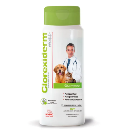 CLOREXIDERM MAX SHAMPOO PARA PERRO Y GATO 350ML
