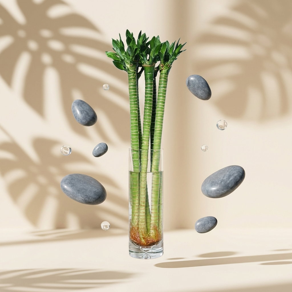 Lotus Bamboo (Set of 2 & 4 Sticks) – 60cm Live Indoor Plants for Good Luck & Wealth