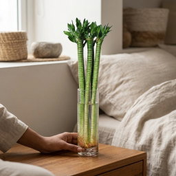 Lotus Bamboo (Set of 2 & 4 Sticks) – 60cm Live Indoor Plants for Good Luck & Wealth