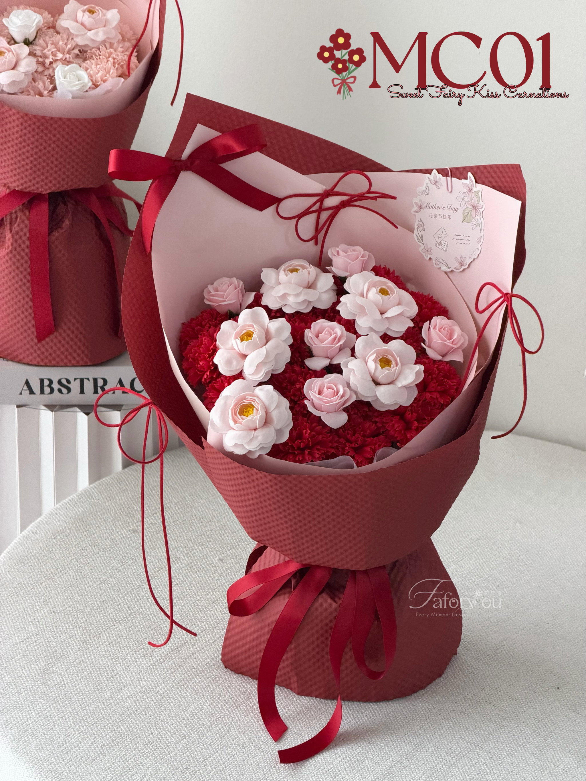 ( MC01 ) Sweet Fairy Kiss Soap Carnation Bouquet  _0