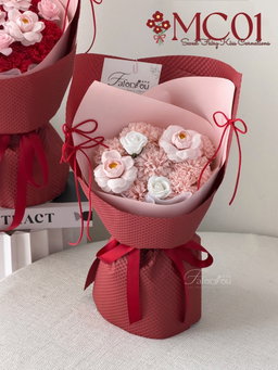 ( MC01 ) Sweet Fairy Kiss Soap Carnation Bouquet  
