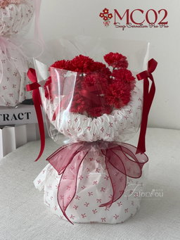 ( MC02 ) Soap Carnation Pao Pao Transparent Bouquet  