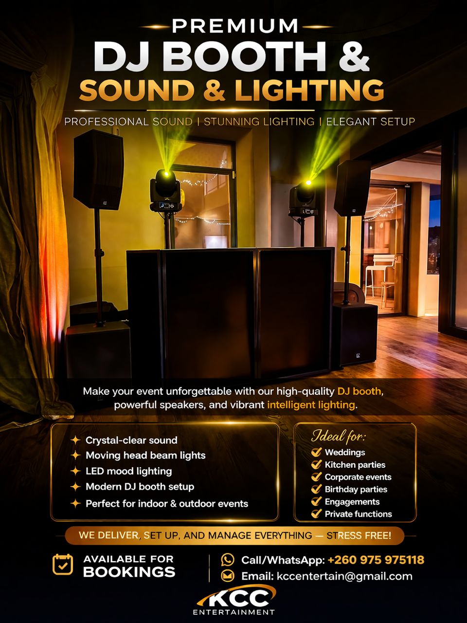 Professional Sound | Stunning Lighting | Elegant Setup