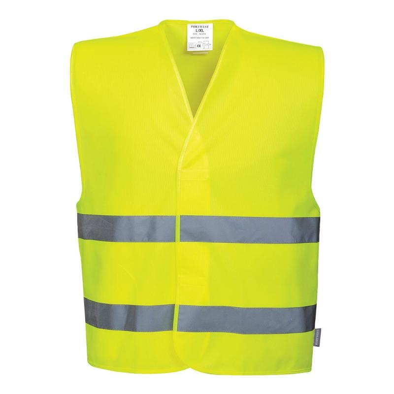 Gilet de sécurité - 2 bandes réfléchissantes couleur verte_0