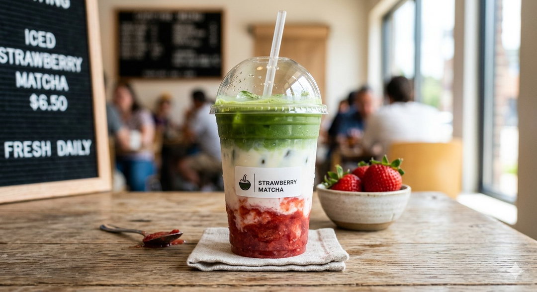 Iced Strawberry Matcha 