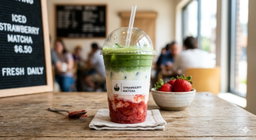 Iced Strawberry Matcha 