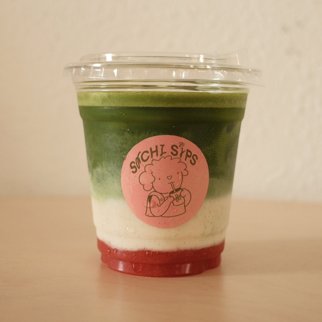 Iced Strawberry Matcha Latte 