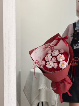 ( MC01 ) Sweet Fairy Kiss Soap Carnation Bouquet  