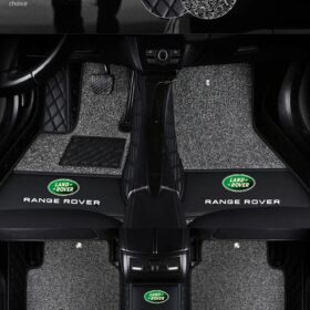 TAPIS 9D LUXURY-land rover (noir/noir)+mokitte gris
