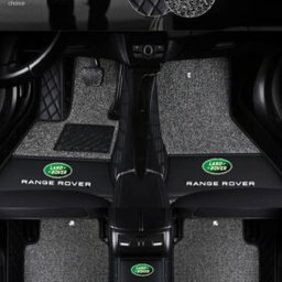 TAPIS 9D LUXURY-land rover (noir/noir)+mokitte gris 