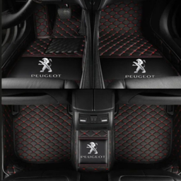 TAPIS 8D plus LUXURY-peugeot (noir/rouge)