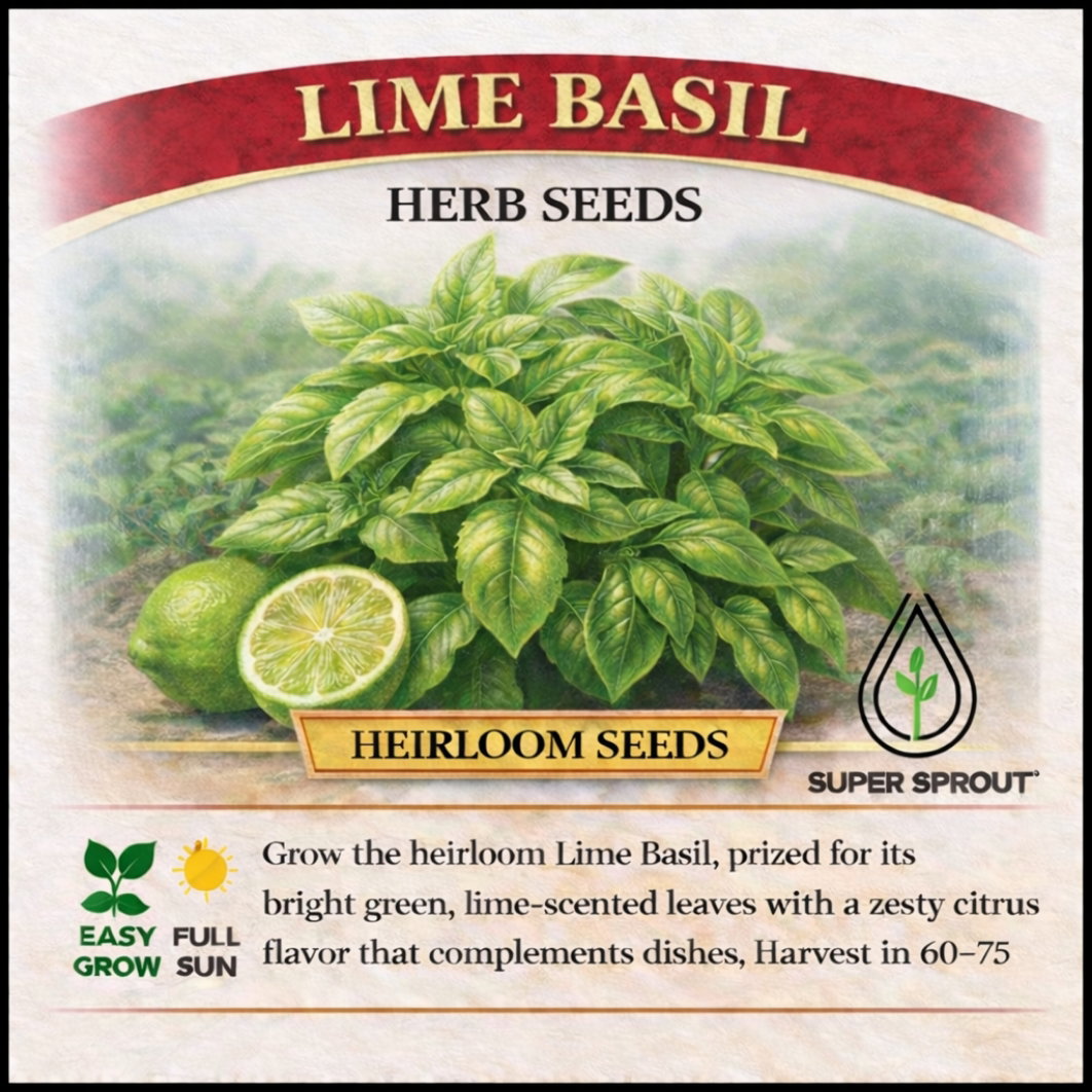 Lime Basil herb x 50+ seeds _1