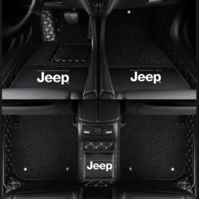 TAPIS 9D LUXURY-jeep (noir/beige)+mokitte noir