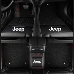 TAPIS 9D LUXURY-jeep (noir/rouge)+mokitte noir