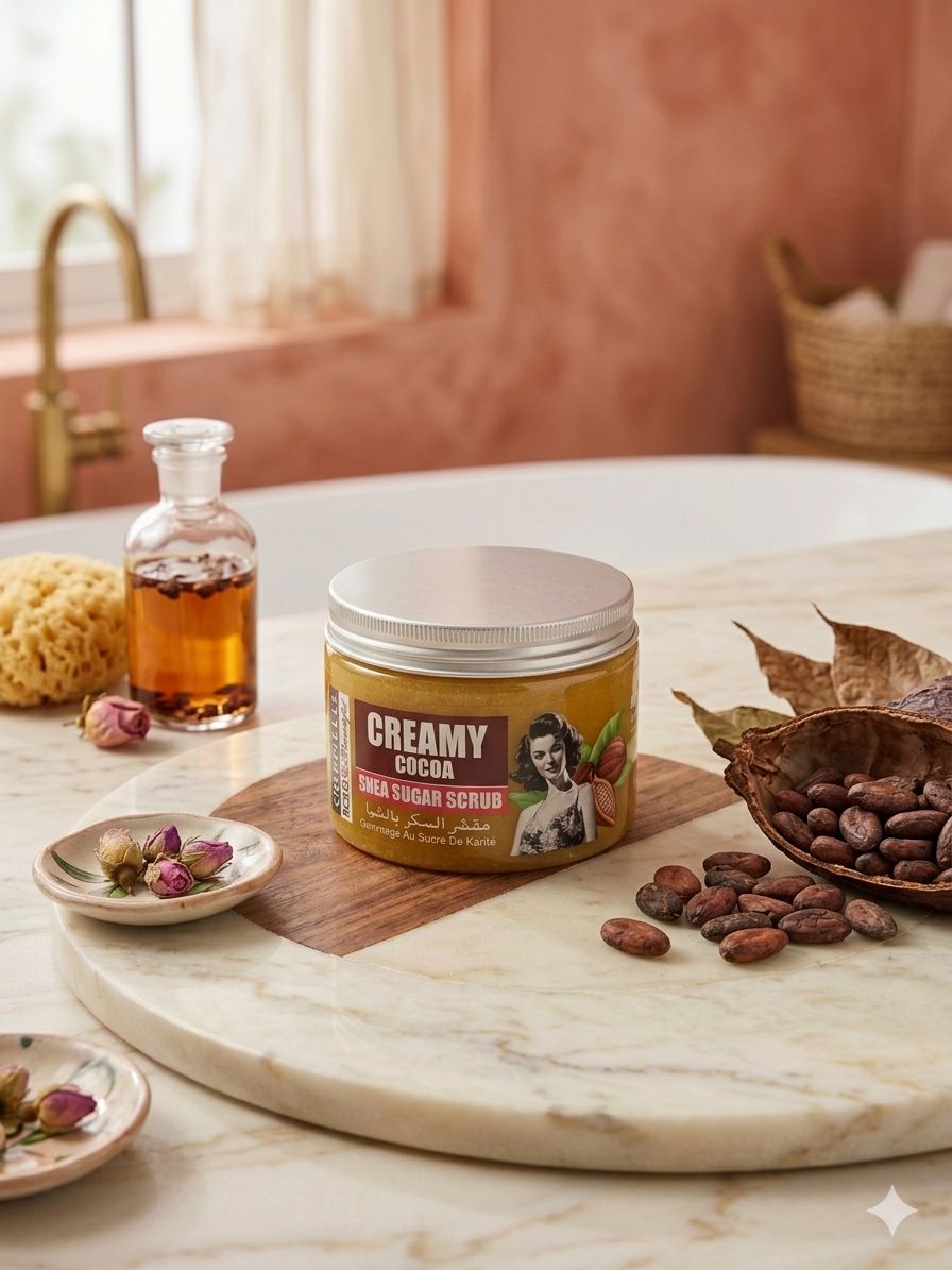 Cornells shea sugar scrub كورنيلز مقشر سكر زبدة الشيا بزبدة الكاكاو_0