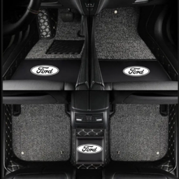TAPIS 9D LUXURY-FORD (noir/beige)+mokitte gris