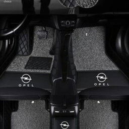 TAPIS 9D LUXURY-OPEL (noir/noir)+mokitte gris