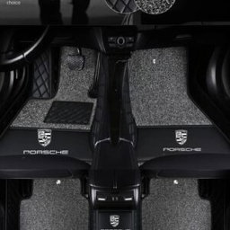 TAPIS 9D LUXURY-porshe (noir/noir)+mokitte gris