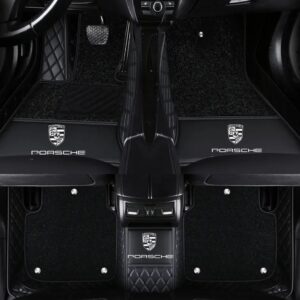 TAPIS 9D LUXURY-porshe (noir/noir)+mokitte noir