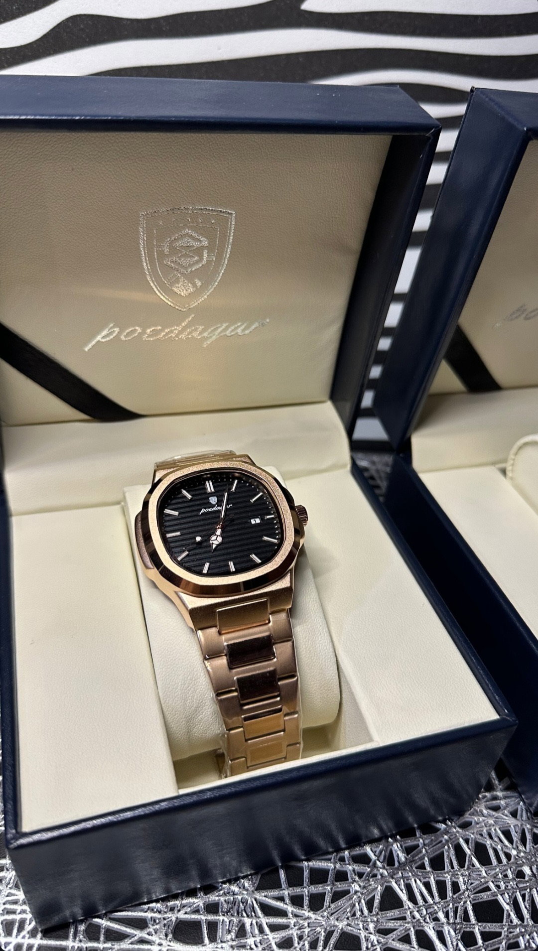 Poedagar Nautilus Rose Gold Black_1