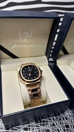 Poedagar Nautilus Rose Gold Black