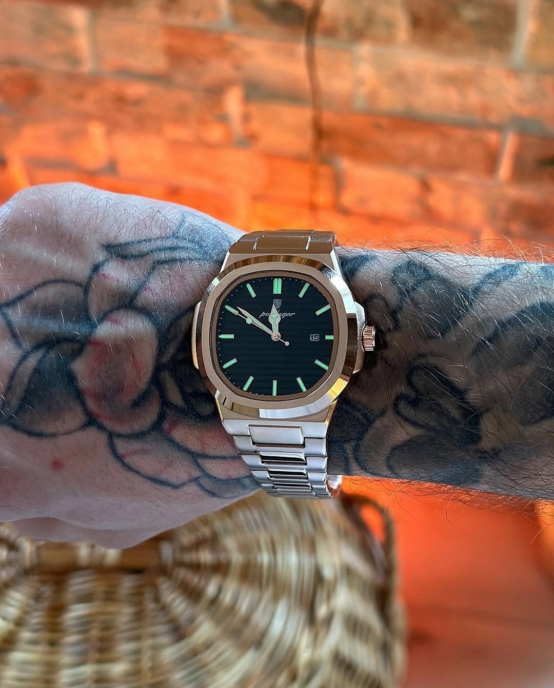 Poedagar Nautilus Rose Gold Black_3