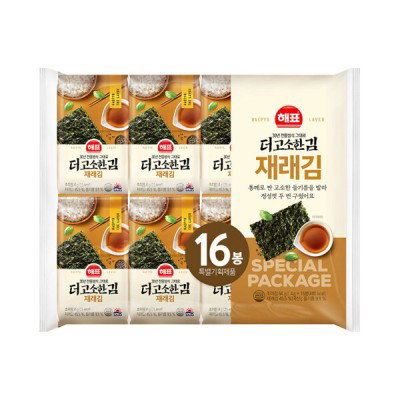 SAJO HAEPIO SAVORY TRADITIONAL LAVER 64G (4G X 16 PACKS)
