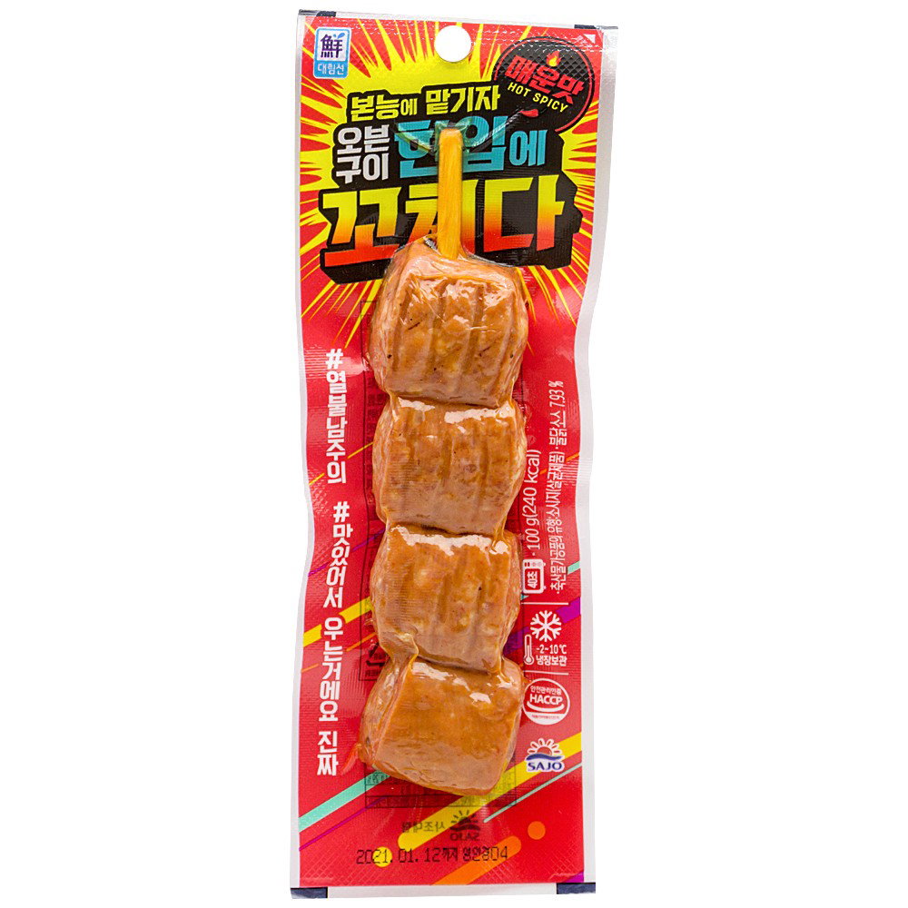 SAJO BITE-SIZED SKEWER SPICY FLAVOR 100G
