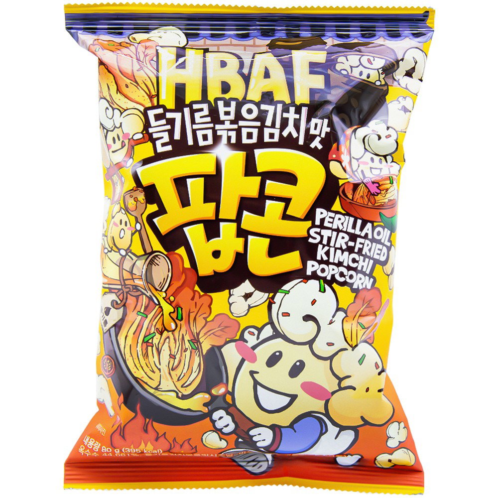 HBAF PERILLA OIL STIR-FRIED KIMCHI POPCORN 80G