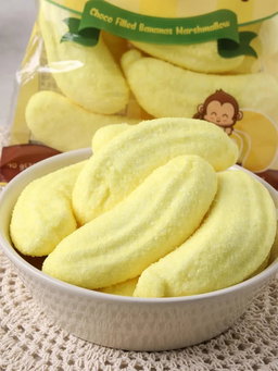 GS BANANA CHOCO FILLING MARSHMALLOW 50G X 10 PACKS