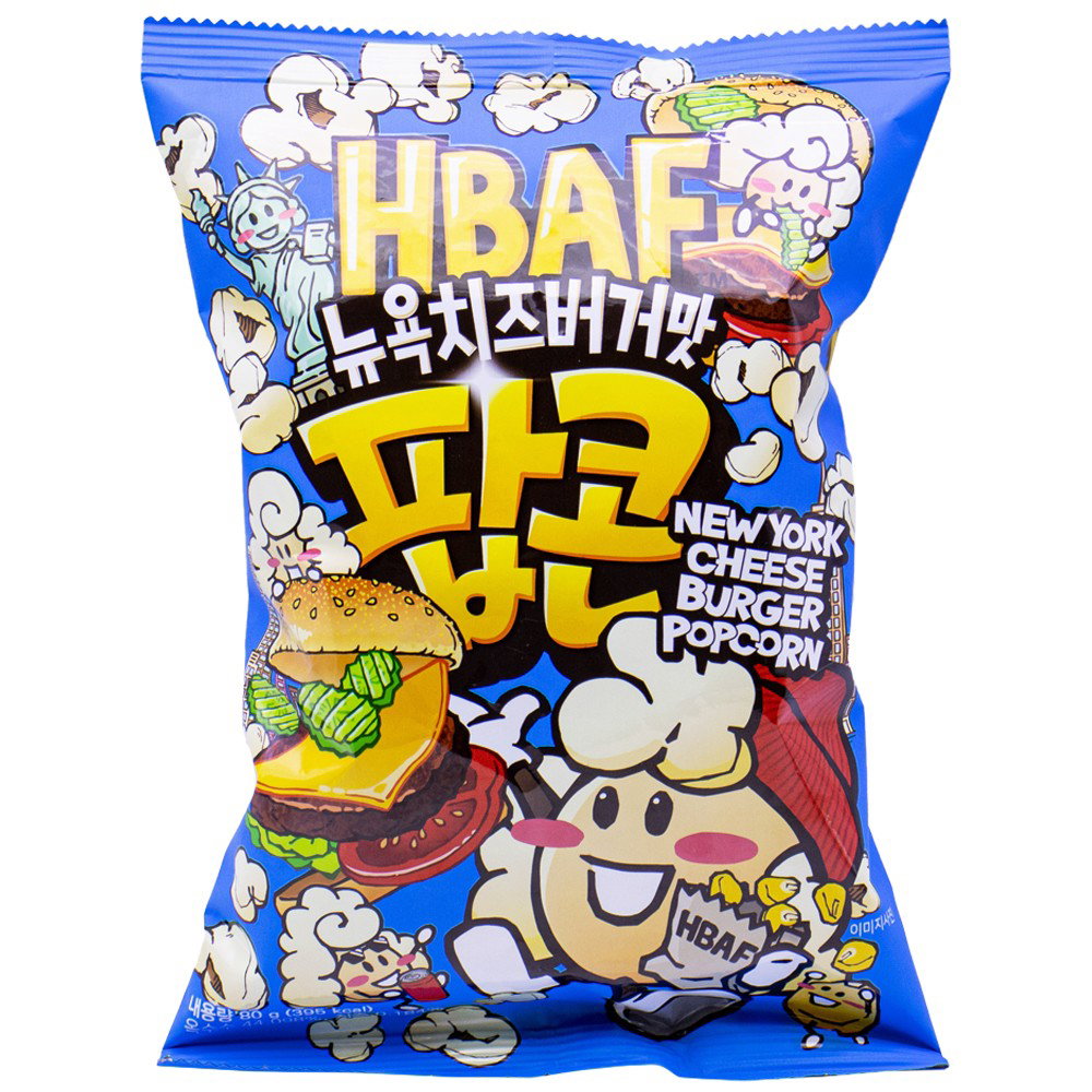 HBAF NEW YORK CHEESE BURGER POPCORN 80G