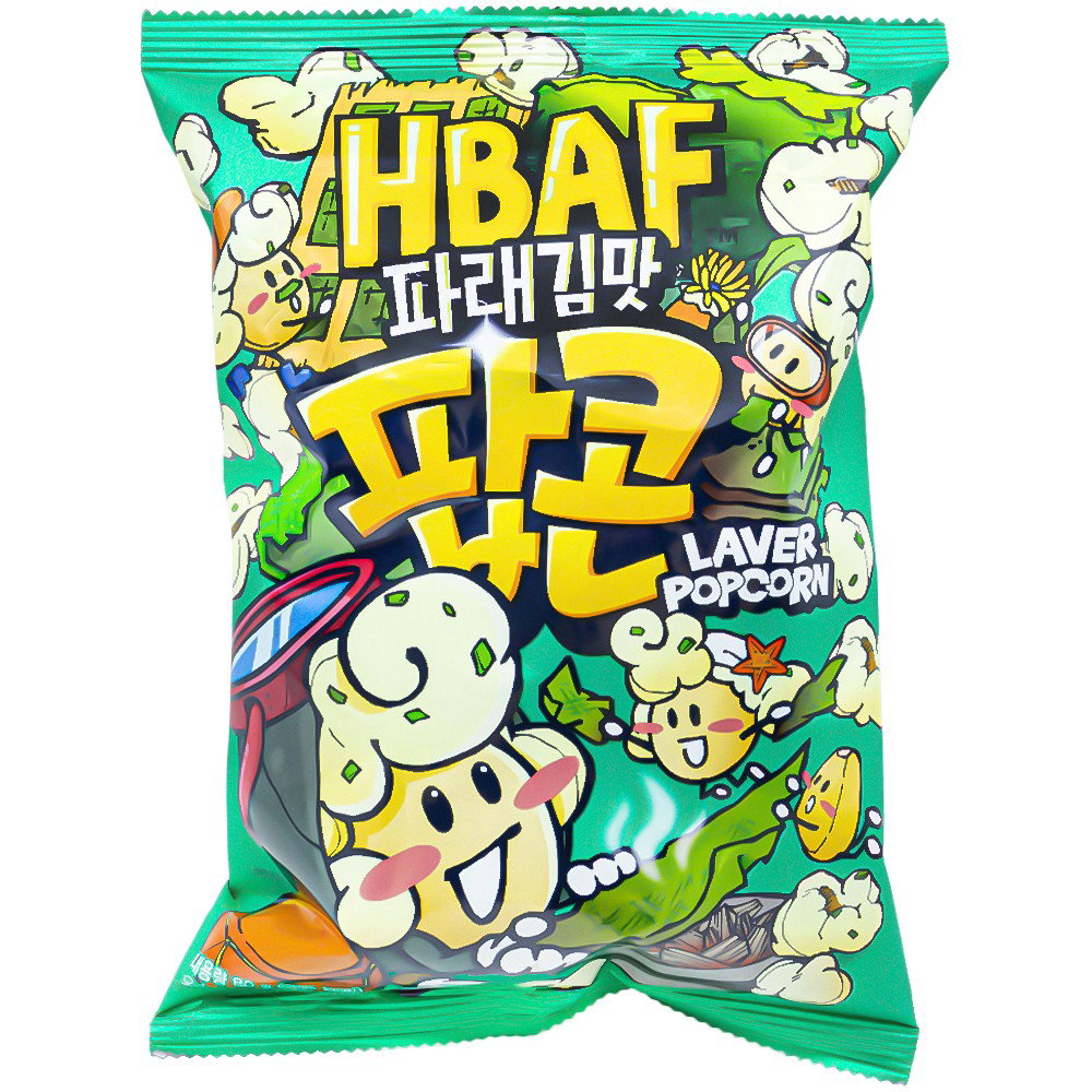 HBAF GREEN LAVER POPCORN 80G