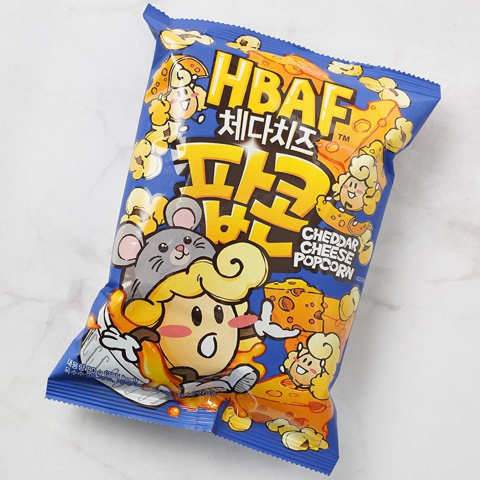 HBAF CHEDDAR CHEESE POPCORN 80G_0