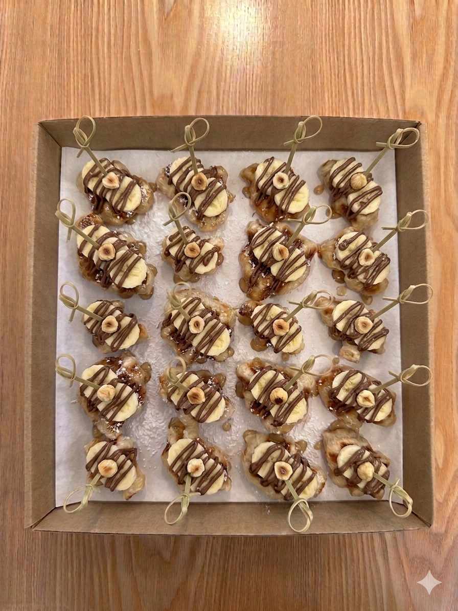 Mini Banana Nutella Croffle (Comes in 20)