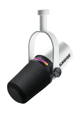 Shure MV7+ Podcast Microphone USB-C & XLR, White