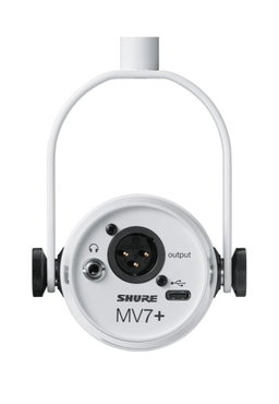 Shure MV7+ Podcast Microphone USB-C & XLR, White