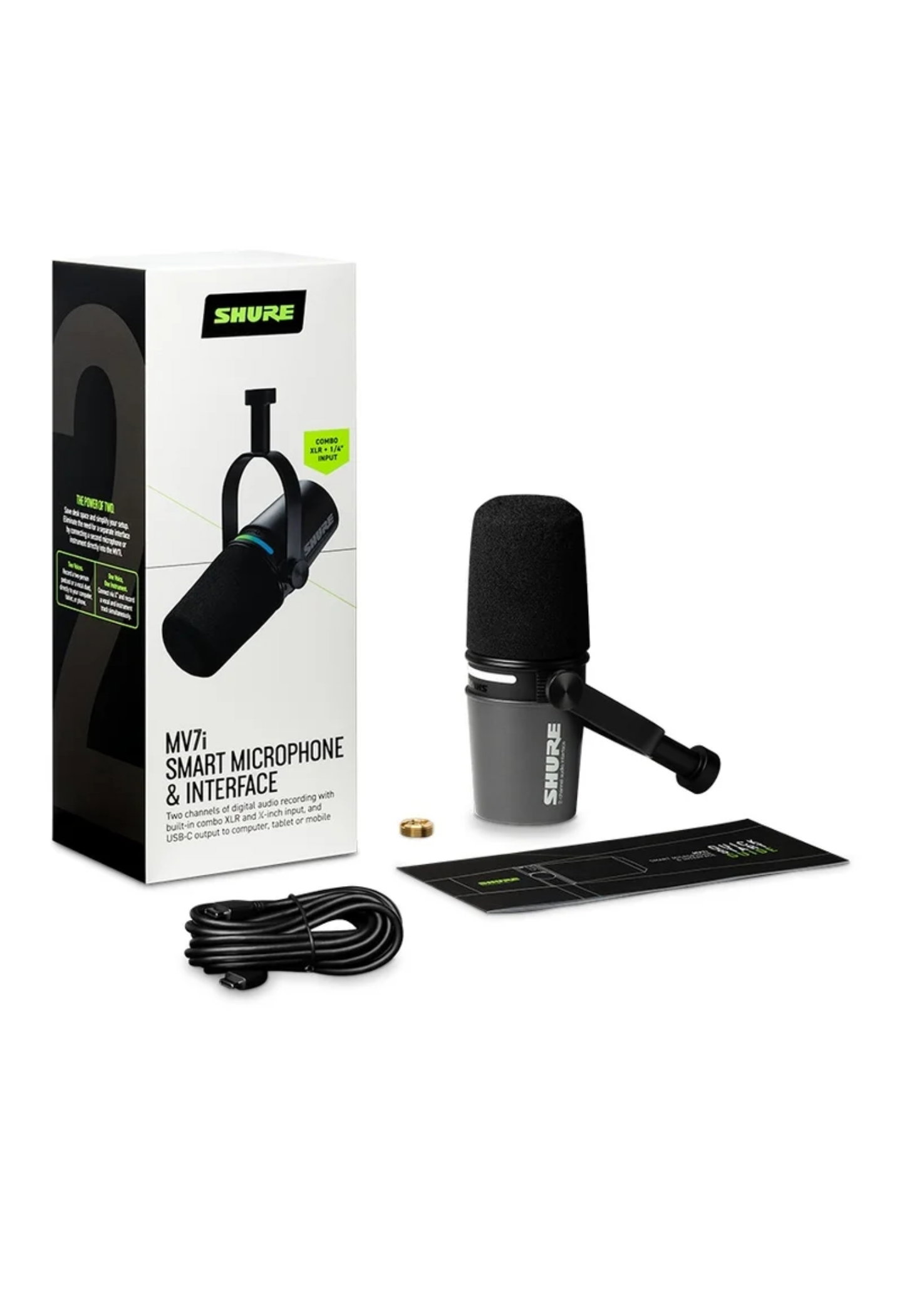 Shure MV7+ Podcast Microphone USB-C & XLR, Black_2