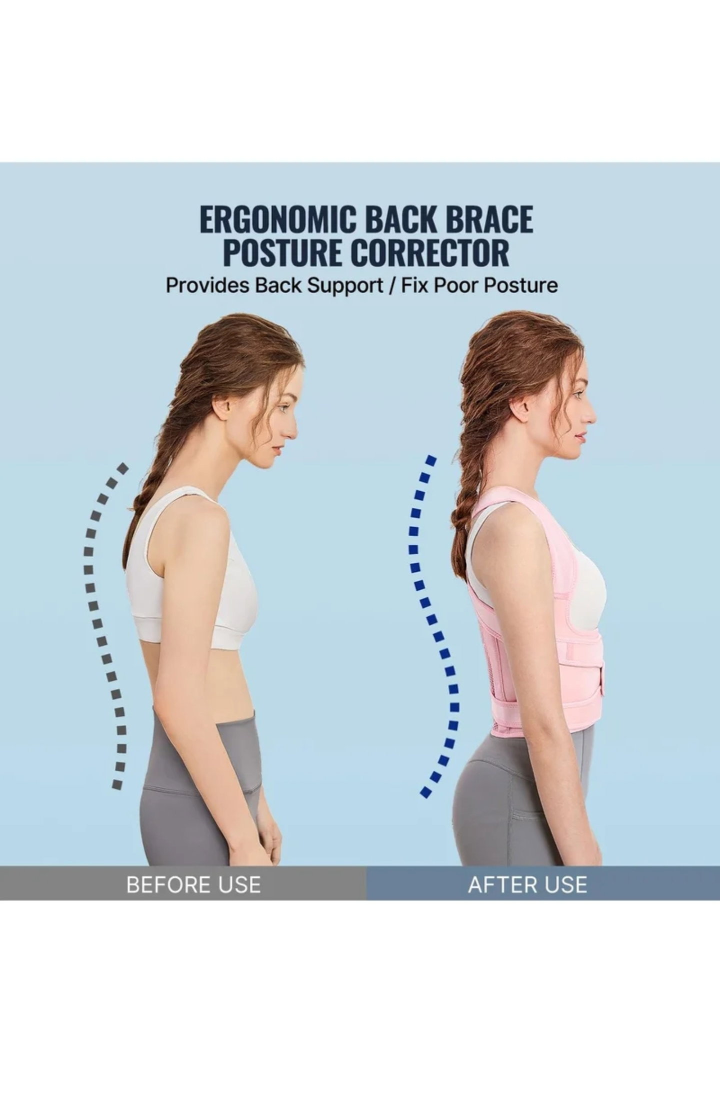GUDOO Back Brace and Posture Corrector for Women and Men _4