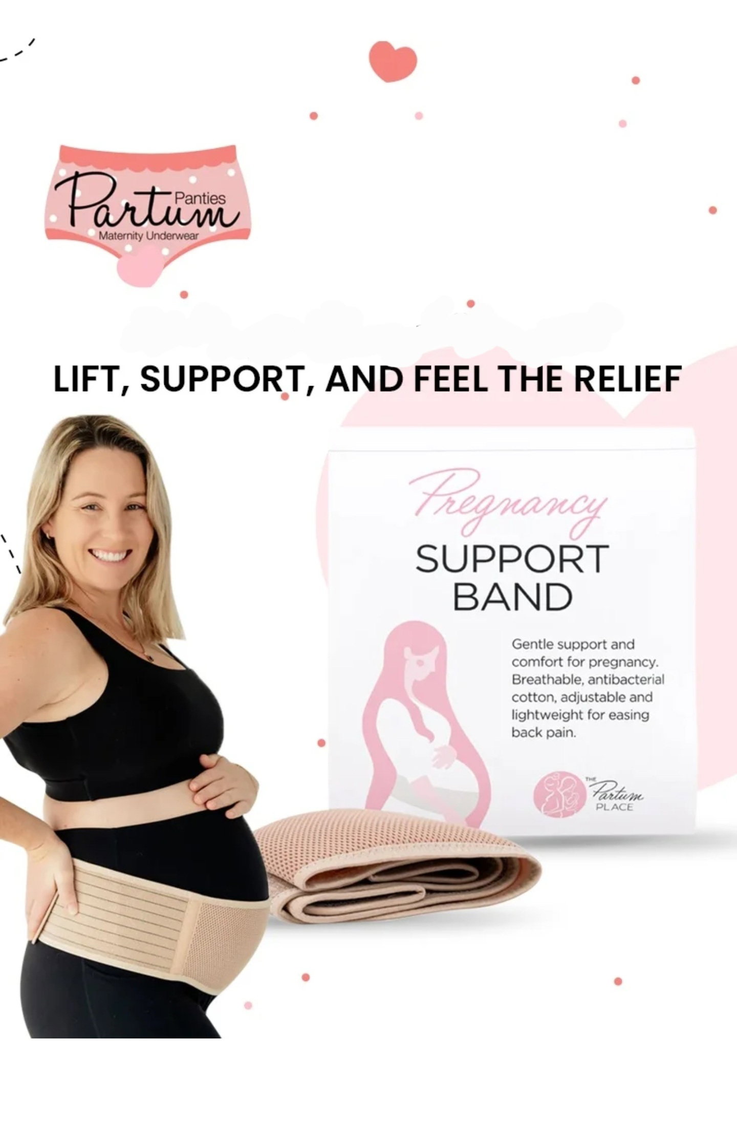 Partum Panties Pregnancy Support Band Comfortable Belly & Back Support_1