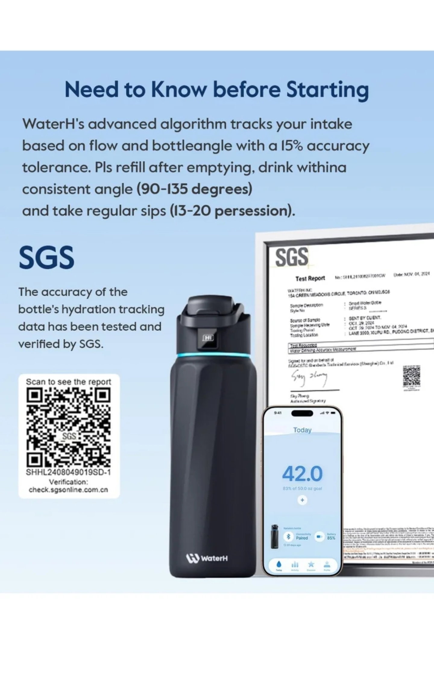 WATERH BOOST Smart Bottle with Reminder to Drink & Tracker Bottle_4