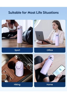 WATERH BOOST Smart Bottle with Reminder to Drink & Tracker Bottle.