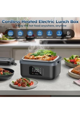 Cordless Electric Lunch Box for Office, Travel and Car Use