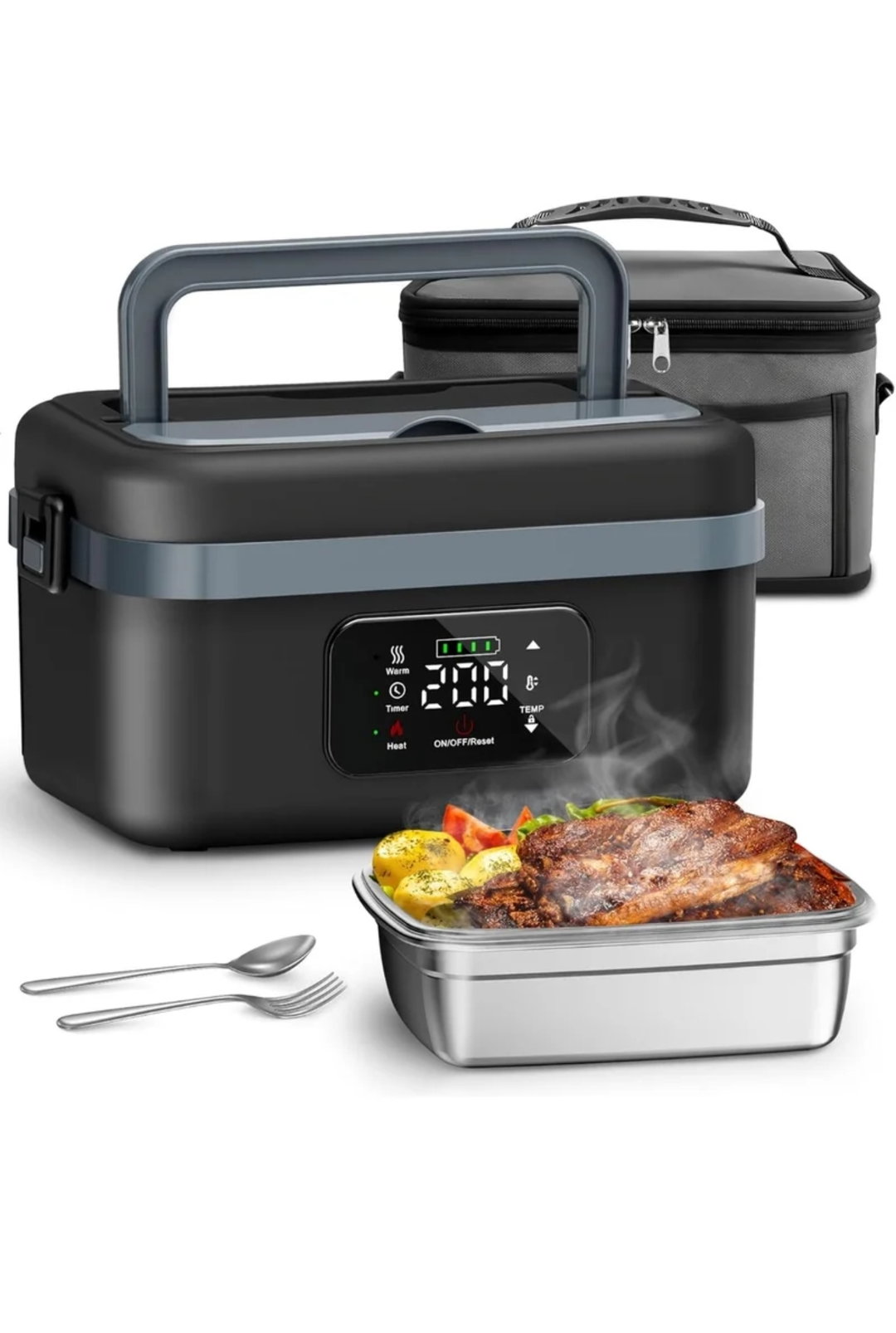 Cordless Electric Lunch Box for Office, Travel and Car Use