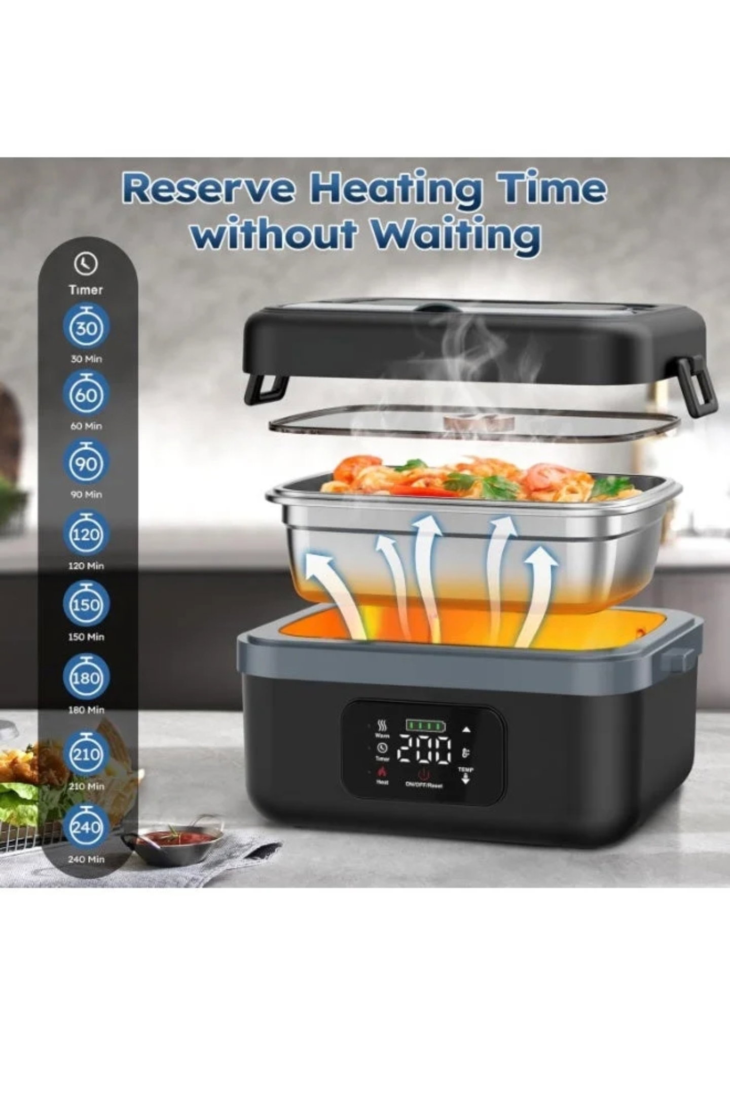 Cordless Electric Lunch Box for Office, Travel and Car Use_1