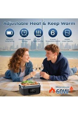 Cordless Electric Lunch Box for Office, Travel and Car Use