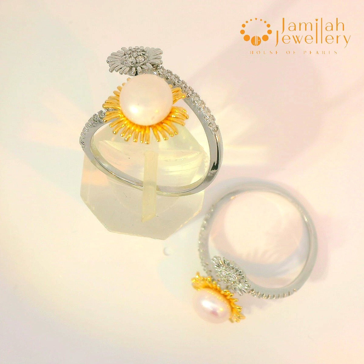 Adjustable Size Ring - Design 02 - Two Tone Plated_0