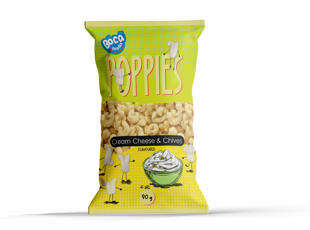 Boca Poppies Cream cheese & Chives 90g × 20s
