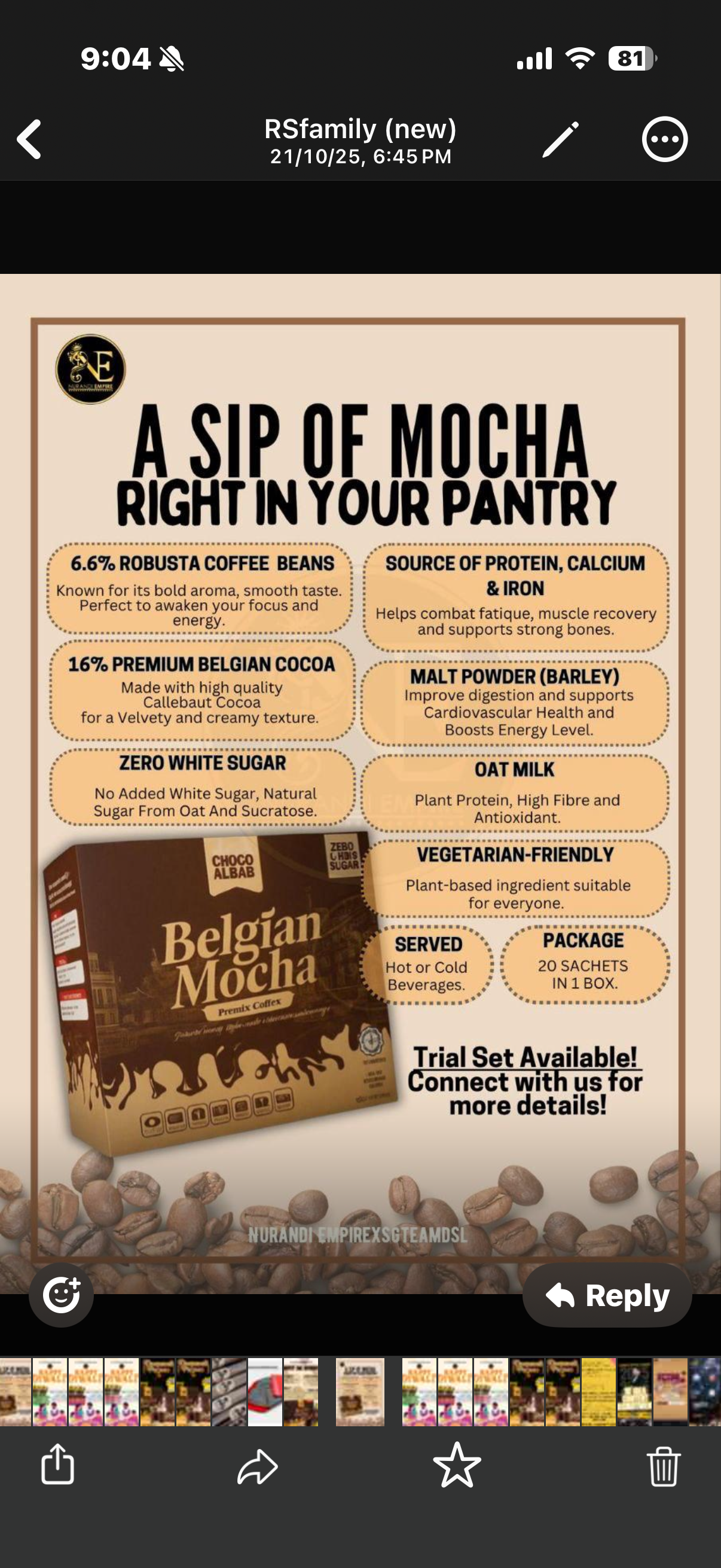 Belgian Mocha Drink ( 20 Sachet )_1