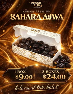 Choco Albab Kurma Sahara Ajwa
